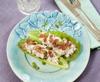 Kycklingsallad med bacon och roquefort