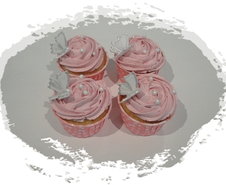 Himmelska rosa cupcakes!