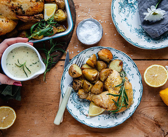 Hel kyckling i ugn med Toscanska smaker