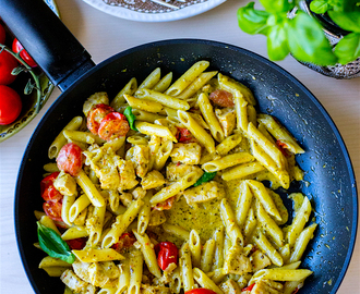 Pasta pesto med kyckling