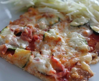 Zucchinipizza Lchf o mandelfri