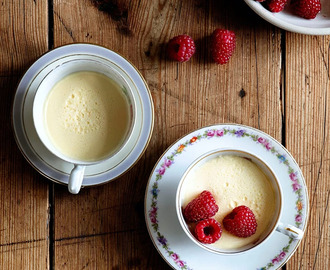 Lemon posset med hallon