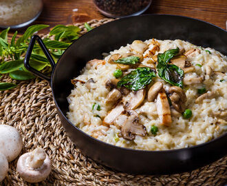 Krämig risotto med kyckling