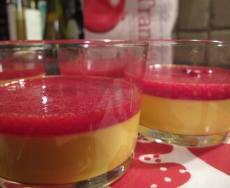 Saffranspannacotta med tranbär