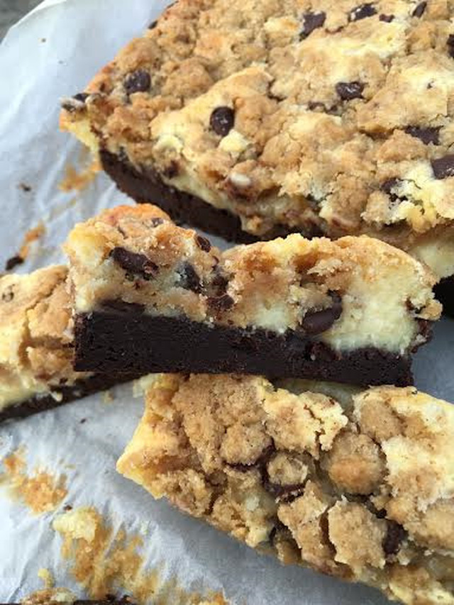 Brownie-cheesecake-cookie dough-bar – hallelujah moment!