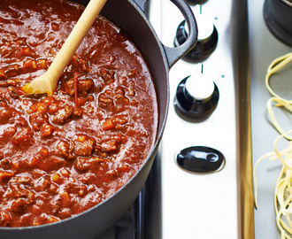 Köttfärssås, långkok - Bolognese