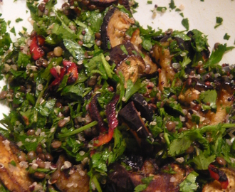 Linstabbouleh med aubergine