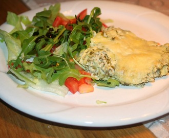 Lasagne med spenat, kronärtskocka & creamcheese