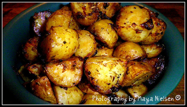 Balsamvinäger rostad potatis