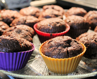 Banan- och chokladmuffins