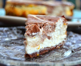 Apelsin proteincheesecake med chokladswirl