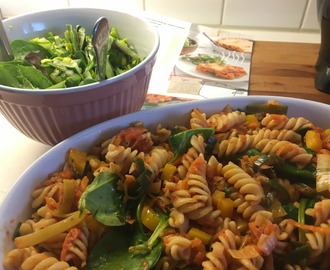 Vegetarisk Pastagratäng med Sambal Oelek