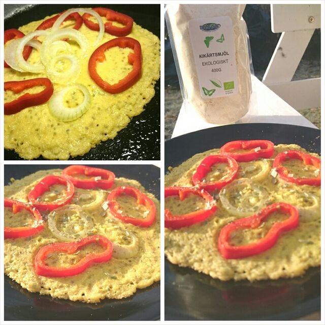 "Omelett" på kikärtsmjöl - vegan