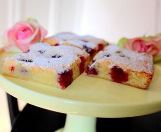 Hallonkladdkaka i långpanna