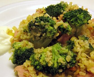 Broccoli och kasslerbulgur