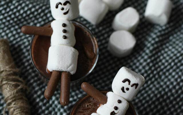 Snögubbe i varm choklad!