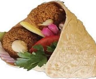 Falafelrulle med potatismos