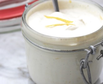 Cashewyoghurt med citron ”snabb” utan syrning (vegan)