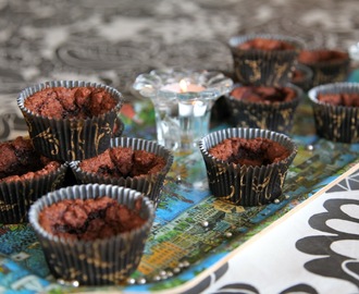 Kladdkakemuffins vegan