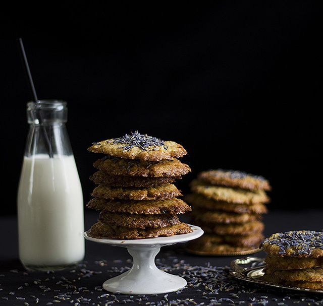 White Chocolate chip cookies med lavendel