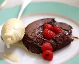 Varm chokladfondant med kardemumma