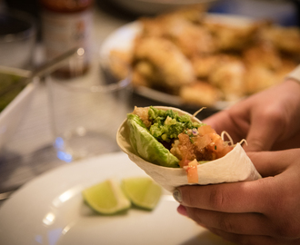 Fish taco med pico de gallo