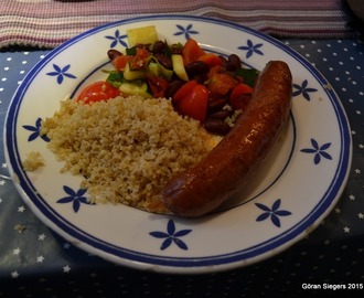 Bulgur med bratwurst