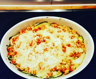 Kycklinglasagne med Zucchinin.