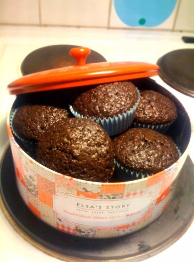 Veganska chokladmuffins med mintsmak