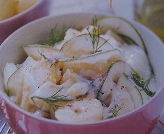 Vårfräsch potatissallad med gurka och dill