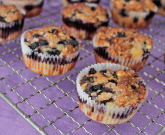 Blåbärsmuffins med smultopping LCHF