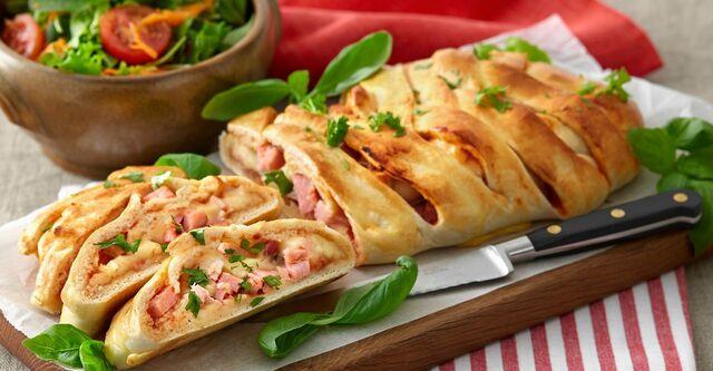 Pizza Stromboli med skinka – recept