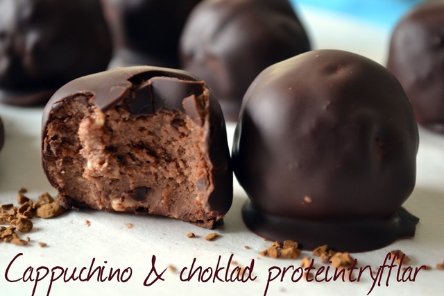 Cappuchino & choklad proteintryfflar