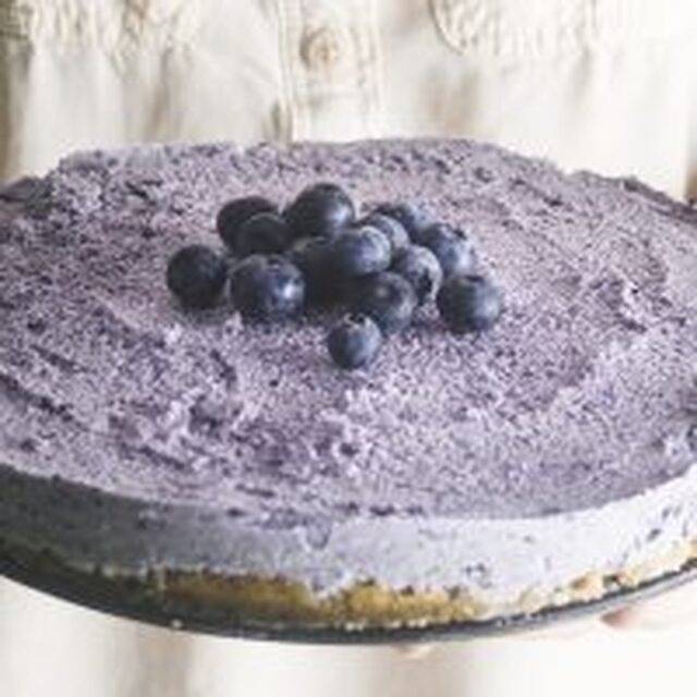 Frusen blåbärscheesecake