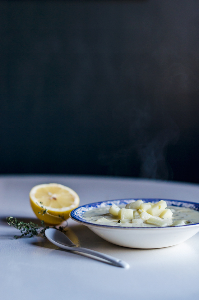 Recept: Potatissoppa med citron och timjan