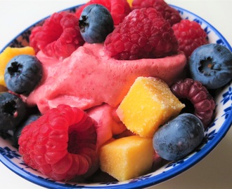 Snabb frukt- och bärglass