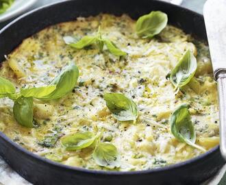 Frittata på sparrispotatis, parmesan och örter