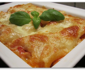 Kycklinglasagne med mozzarella