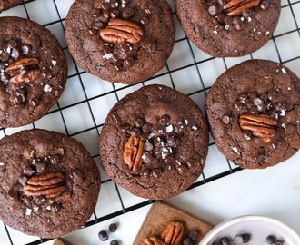 Chocolate chip cookies med pekannötter