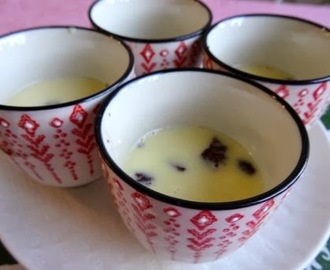 Vitchoklad pannacotta!