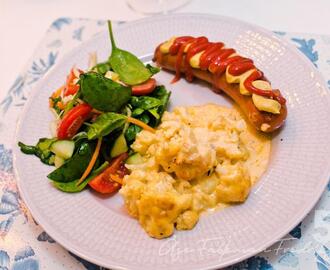 Ugnsbakad Mac n Cheese på blomkål