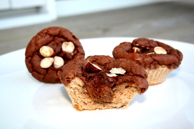 Chocolate Hazelnut Chickpea Muffins