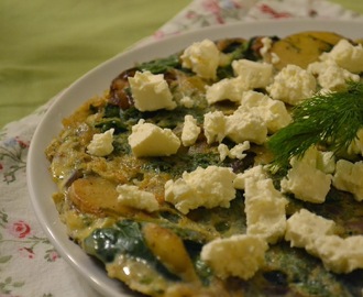 Veckans vegetariska: Dillfrittata med spenat och fetaost