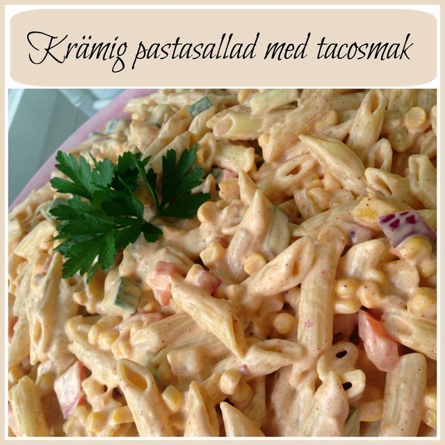 Krämig pastasallad med tacosmak