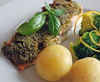 Pestolax med citronbroccoli