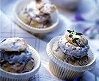 Rödlöksmuffins med ansjovisfyllning