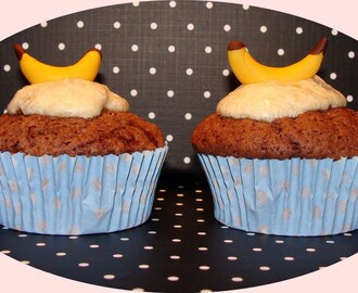 Chokladcupcake med bananfrosting