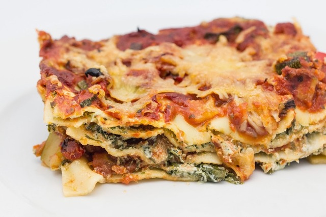 Vegetable Lasagna with Spinach Ricotta Cheese Sauce