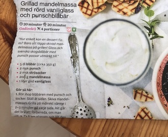 Grillad mandelmassa m glass o bär