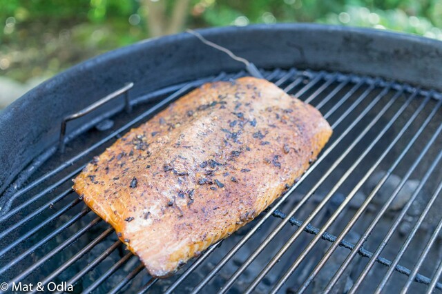 Rökt lax i klotgrillen